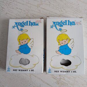 2 Boxes 1 oz ea Vtg Angel Hair Spun Glass Union Wadding Company